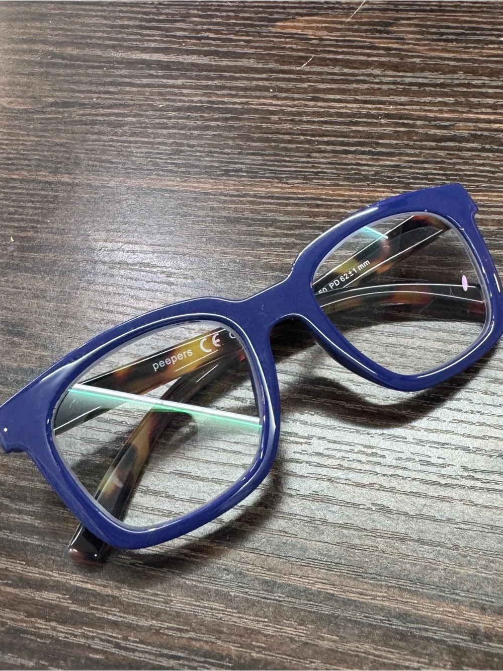 Peepers To the Max Focus blue Reading Glasses Blue Light Block + 1.50